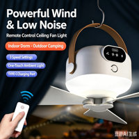 Petit ventilateur de bureau électrique pliable à 3 pales avec télécommande, alimenté par USB/batterie, pour une utilisation en extérieur et en camping-car