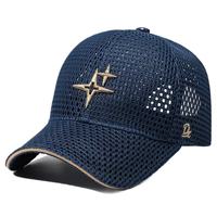 Casquette de baseball respirante en maille 100 % polyester pour homme, lot de 6, avec broderie feuille tendance, protection solaire