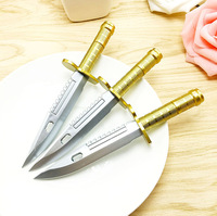 Senjata pisau kecil desain Dagger pena netral hitam air mancur siswa hadiah kreatif pisau besar pena tanda tangan grosir