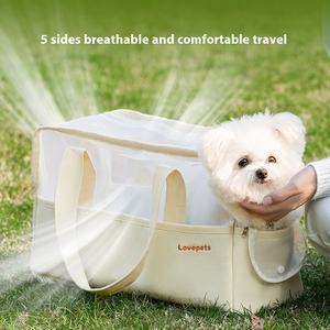 Kore tarzı büyük kapasiteli tuval evcil hayvan taşıyıcı ilkbahar yaz nefes açık katlanabilir köpek kedi çantası moda çanta evcil - Product Image 2