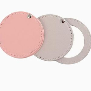Miroir de maquillage miniature carré en cuir PU, multi-couleurs, imperméable, cadeau promotionnel pour femmes, vente chaude - Product Image 2