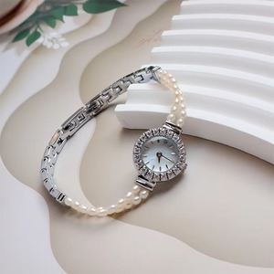 Custom Japanese Movement Quartz Women <b>Watch</b> Pearl Decoration Chian with Luxury Dial As Ladies Gift - Product Image 4