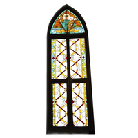 Ventana de Vidrio Pintado a Mano y Soldado para Proyectos de Catedrales, Ventana de Iglesia de Vidrio Pintado, Cúpula de Techo de Vidrio Pintado Gótico