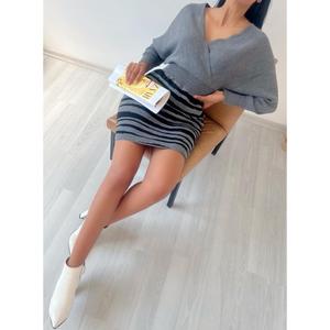 Zebra <b>Pattern</b> <b>Knit</b> Dress 841 - Grey - Product Image 3