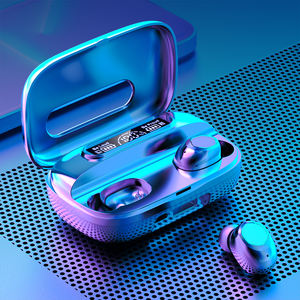 Eraysun M9 TWS <span class=keywords><strong>Auriculares</strong></span> inalámbricos IP7 <span class=keywords><strong>Auriculares</strong></span> inalámbricos impermeables <span class=keywords><strong>Auriculares</strong></span> intrauditivos para juegos Compatible <span class=keywords><strong>con</strong></span> <span class=keywords><strong>iPhone</strong></span> Características Hifi - Product Image 1