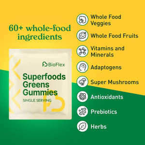 Suplemento de Vitaminas y Minerales Naturales de Marca Privada OEM, Superalimentos Orgánicos Verdes, Gomitas de Frutas y Verduras Enteras 60+ - Product Image 2