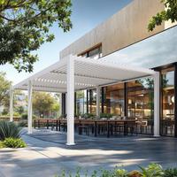 Pergola en aluminium imperméable de 6 pieds, conforme aux normes européennes, avec toit à lames orientables électriques, couleur personnalisable, pour patio, maison et jardin