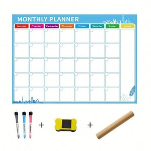 Manufacturer Reusable Custom Magnetic Dry Erase Monthly Planner Fridge <b>Calendar</b> With Magnet and Pen - Product Image 2