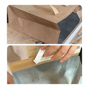 Sac isotherme personnalisé en papier kraft avec logo imprimé pour livraison de café et plats à emporter – Garde au chaud - Product Image 4