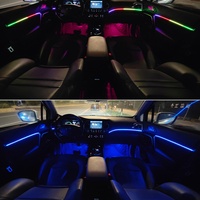 Lampes LED universelles pour voiture 6 en 1 12V, éclairage intérieur intelligent pour voiture, lumière d'ambiance USB, accessoires de décoration