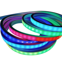 Tira de Luz LED de Neón Flexible de Silicona Personalizable de 10mm 20mm 40mm, 18W IP68, Impermeable, Rgbic Rgbw, 5m