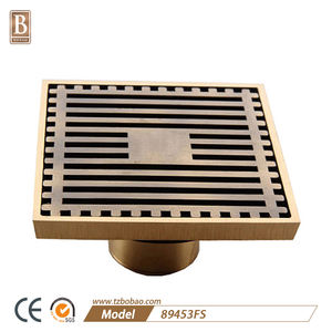 Vuelos baratos de China bajo precio Estilo Vintage 4 pulgadas cuadrado negro latón de drenaje de piso - Product Image 3