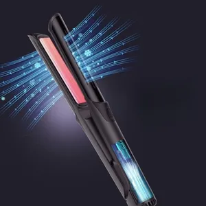 Fast heating-up hair curling iron professional hair straightener manufacture digital hair straightener with floating plate