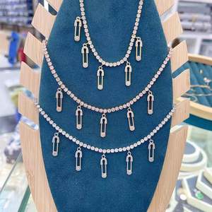 <span class=keywords><strong>Noticias</strong></span> Latón Chic Delicado Oro Minimalista CZ Diamante <span class=keywords><strong>Corazón</strong></span> Tenis Gargantilla Collar - Product Image 3