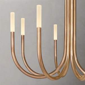 Modern Multi Head Chandelier <b>Led</b> <b>Lighting</b> Fixture Round Design For Living Room Villa Decor - Product Image 4