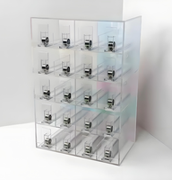 Présentoir de comptoir de bureau en acrylique sur mesure avec logo et motif, pour chewing-gum, tabac à chiquer, sachets de nicotine, snus