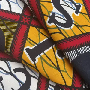 Estampas de cera africana 100% algodão novo design para roupas