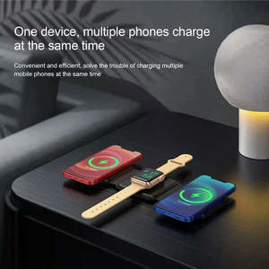 Chargeur de téléphone portable magnétique pliable 3 en 1, prix original et abordable, pour voyage, chargeur sans fil magnétique pour iPhone - Product Image 4
