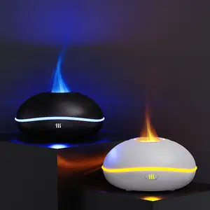 Heim 200 ml Mini-Flammenwerfer mit 7 Farben Nachtlicht, kalter Nebel Sprühen Flamme Ätherisches Öl Diffusor luftbefeuchter