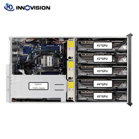 Caja de servidor OEM de inferencia de modelo grande de alta calidad 4U Rack AI Training 5 GPU Rendering Cloud Gaming Server Gpu Mining Rig