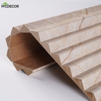Panneau MDF flexible à lamelles, panneau mural cannelé, revêtement décoratif moderne pour l'intérieur, pour surface incurvée, enveloppement de colonne