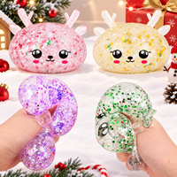 Jouet Squishy TPR de Noël en forme de boulette de 8,5 cm, taille extra-large, simulation de nourriture à cuire à la vapeur, anti-stress pour filles