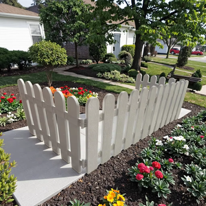 <strong>Edgings</strong> Lawn Flowerbeds Plant <strong>Borders</strong> Easy Installation <strong>Wood</strong> Looking Garden Fence White Indoor/Outdoor Nature Courtyard 12- 30cm - Product Image 3