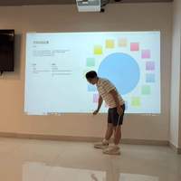 Tableau numérique interactif intelligent portable pour l'école, avec écran tactile infrarouge multi-points et fonction de projection électronique