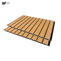 Paneles de Pared de PVC Hechos a Medida, Impermeables y Resistentes al Fuego, con Acabado de Madera, Altamente Decorativos para Salas de Estar y Dormitorios Interiores