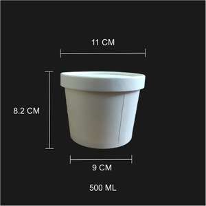 Top Quality <b>Disposable</b> Small Paper Soup <b>Bowl</b> With Paper Lid - Product Image 5