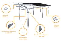 Support de montage au sol solaire en aluminium AL6005 T5 pour structure photovoltaïque, support pour installations utilitaires, fermes et terres ouvertes, réglable