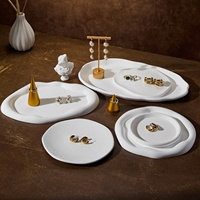 Plateau d'aromathérapie créatif en forme de fleur blanche pour bureau, décoration d'intérieur, rangement de bijoux, plat décoratif haut de gamme
