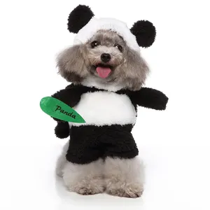 Panda pet köpek giyim hayvan cosplay giyim noel tarzı sevimli küçük hayvan kış giyim