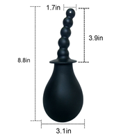 Douchette anale en silicone de qualité supérieure, pompe à lavement, nettoyant vaginal, jouet sexuel manuel pour femmes et hommes