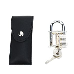 YH9232 serie de práctica de candado transparente 12 Uds herramientas de cerrajería con juego de pasadores de bloqueo de desbloqueo de llave - Product Image 4