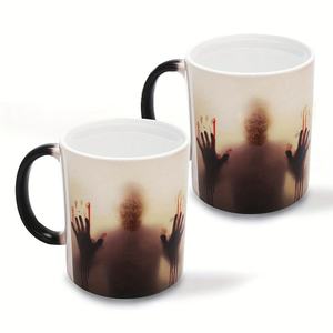 Produzione di zombi morti su misura Rick era qui sangue mano calda che cambia il colore magico della tazza di caffè porcellana la tazza morta ambulante - Product Image 2