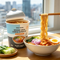 Factory Direct 200g Korean Kimchi Taste Ramen Noodles Cheap Wholesale Private Label Instant Food