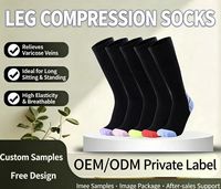 Chaussettes de compression graduée mi-hautes pour marathon, soutien pour la course à pied, logo personnalisé