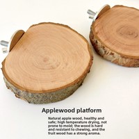Jouet écologique pour perroquets : Bâton de ponçage des griffes, Perchoir, Branche d'arbre, Barre de stationnement pour oiseaux, Support, Plateforme de saut en bois et métal