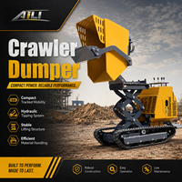 Mini-dumper sur chenilles 1000 kg abordable, fabriqué en Chine, en promotion pour les chantiers de construction