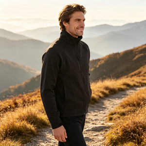 Chaqueta Softshell Personalizada al por Mayor con Cuello Alto para <span class=keywords><strong>Hombre</strong></span>, Impermeable, para Senderismo, Versátil, Cálida y Elástica, <span class=keywords><strong>Anorak</strong></span> Softshell para <span class=keywords><strong>Hombre</strong></span> - Product Image 2