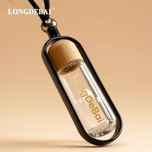 Nuevo Difusor de Aroma para Auto, Botella de Vidrio Redonda Vacía de 7ml/10ml, con Tapa de Madera, en Stock - Product Image 4