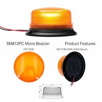 Micro balise LED ambre personnalisée OEM 36 LED, fixation 3 boulons, 12V 24V, clignotant stroboscopique haute performance, voyant d'avertissement de danger pour les grossistes