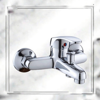 Robinet de douche thermostatique Vancit à poignée unique en alliage de zinc chromé, noyau de valve en céramique, poli, 3 trous, montage mural, moderne