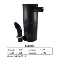 Silencieux pour CAT E320C, 20 ans d'expérience, vente en gros, OEM, ODM, pour moteur diesel, générateur, bulldozer, excavatrice, chargeuse