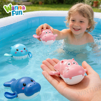 Jouets de bain en plastique à remonter pour enfants : Lion de mer, pingouin, pieuvre – Jouets flottants pour la baignade et le jeu
