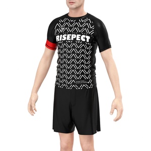 ชุดรัดรูปแห้งเร็วรุ่นใหม่ล่าสุดสำหรับผู้ชาย ชุดว่ายน้ำสำหรับกีฬาต่อสู้ ชุดรัดกล้ามเนื้อ MMA เสื้อยืดแรชการ์ด - Product Image 5