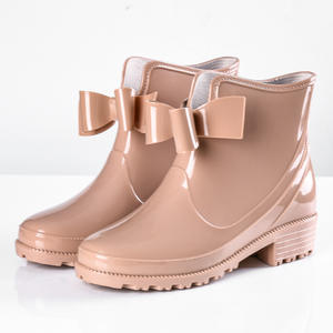 <span class=keywords><strong>Botas</strong></span> <span class=keywords><strong>de</strong></span> lluvia con lazo para <span class=keywords><strong>mujer</strong></span>, zapatos informales a prueba <span class=keywords><strong>de</strong></span> <span class=keywords><strong>agua</strong></span>, antideslizantes <span class=keywords><strong>de</strong></span> suela gruesa - Product Image 3