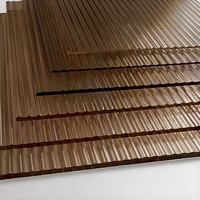 Panneaux de verre ondulé Moru à motifs de 4 mm, 5 mm, 6 mm, 8 mm d'épaisseur, étanches, écologiques, pour décoration solaire, cloisons de salle de bain
