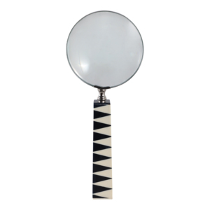 Scultura con lente d'ingrandimento, decorazione moderna per casa, ufficio, bagno, design con linee definite - Product Image 1